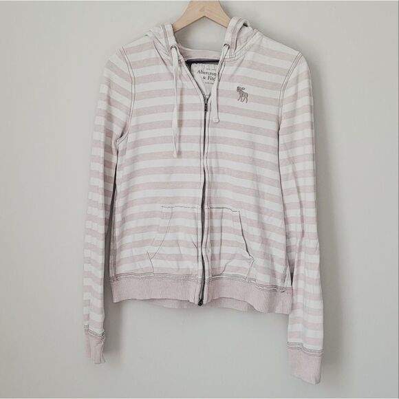 Abercrombie & Fitch Tops - Abercrombie & Fitch Vintage Striped Zip Up Hoodie Size Extra Large